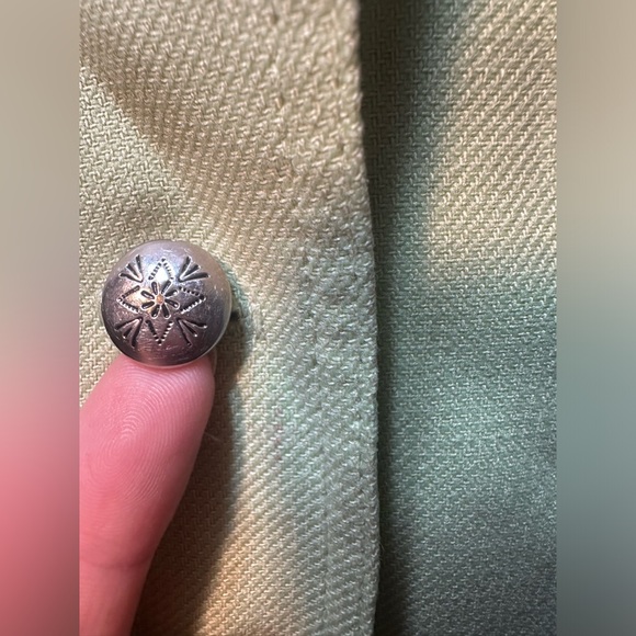 Vintage Y2K retro western soft line green woman size 6 blazer top - Picture 12 of 13